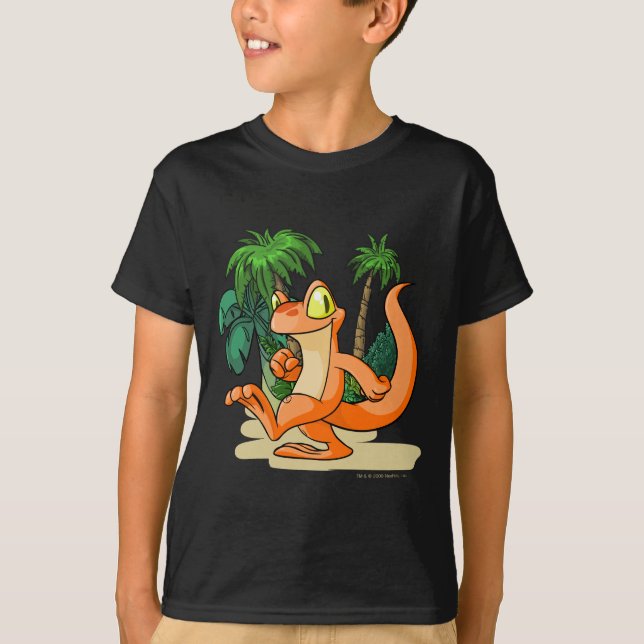 Orange Techo on a Mystery Island quest T-Shirt (Front)