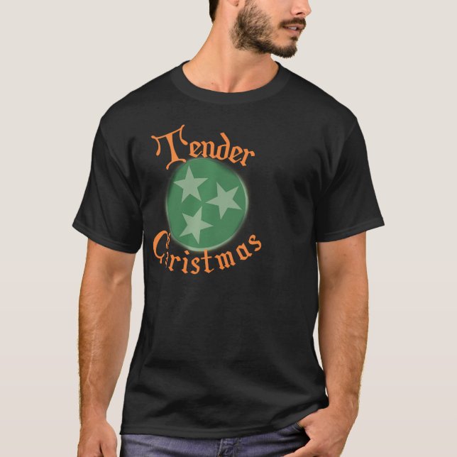 Orange Tender Tennessee Christmas Cute Graphic Gif T-Shirt (Front)
