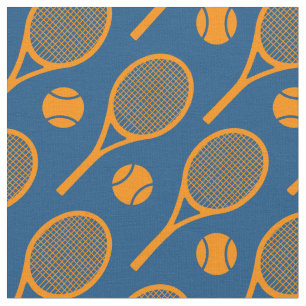 Orange tennis rackets - customize "tile" size fabric