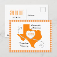 Orange Texas Curling Ribbon Save the Date