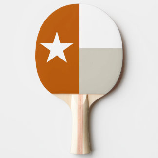Orange Texas Flag Ping Pong Paddle