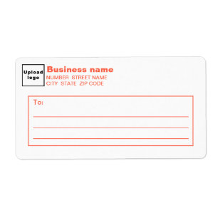 Orange Text Business Shipping Label
