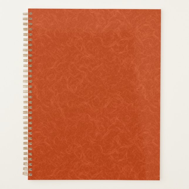 Orange textured surface with swirling pattern planner (Front)