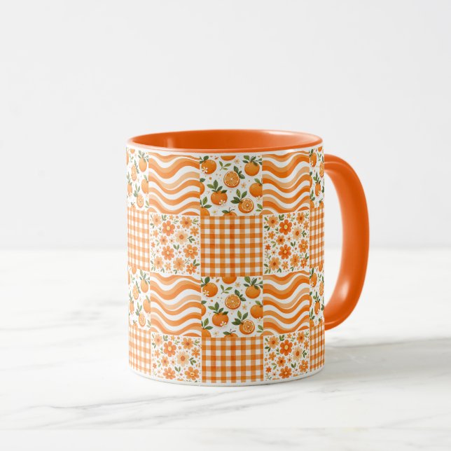 Orange Textures Mug (Front Right)
