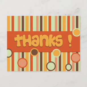 orange thank you postcard
