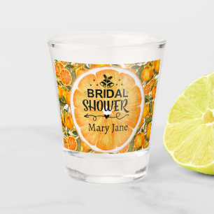 Orange themed Bridal Party Shot Glass