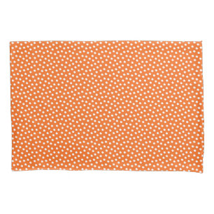 Orange Tiger Coloured Watercolor Dots  Pillow Case