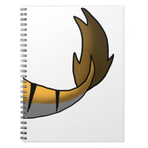 Orange Tiger/Dragon Hybrid Tail Spiral Notebook