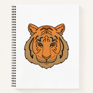 Orange Tiger Face Notebook