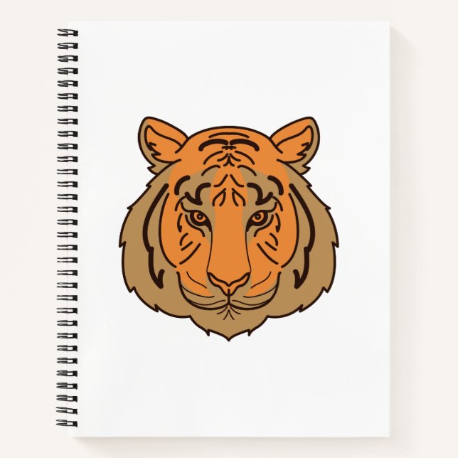 Orange Tiger Face Notebook (Front)