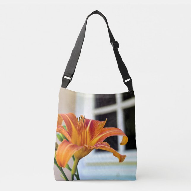 Orange Tiger Lily All Over Tote Bag (Front)