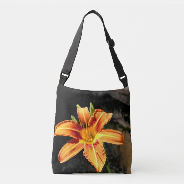 Orange Tiger Lily All Over Tote Bag (Front)