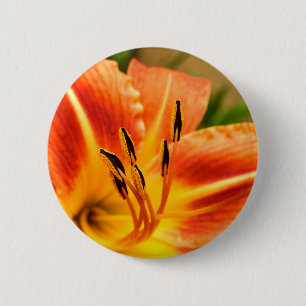 Orange Tiger Lily Badge