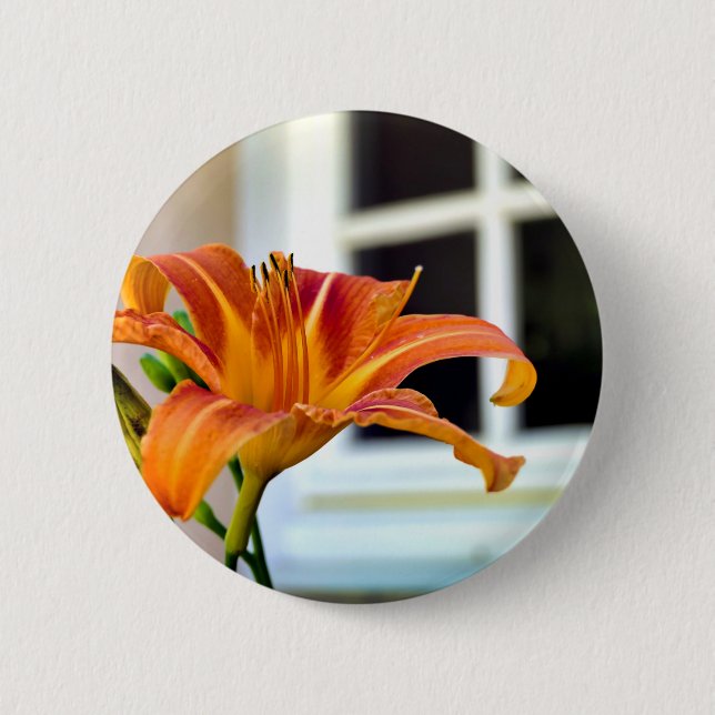 Orange Tiger Lily Badge (Front)