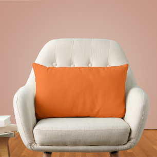 Orange Tiger Solid Color Lumbar Cushion
