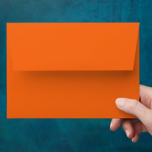 Orange Tiger Solid Colour Envelope (Hand)