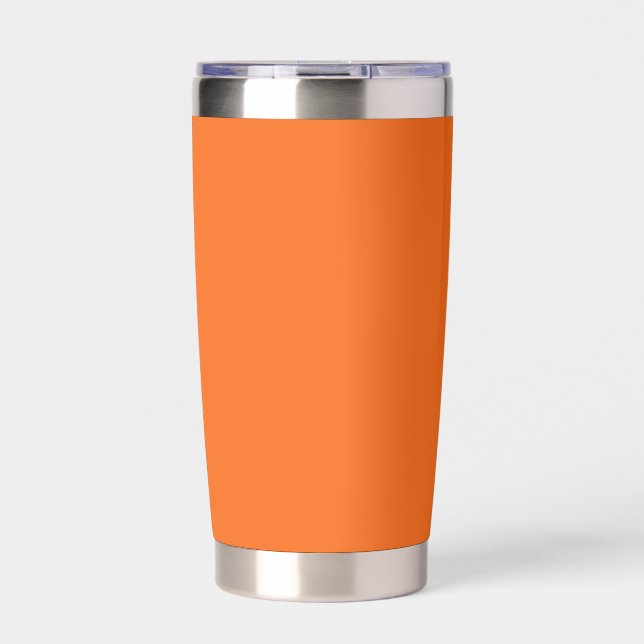 Orange Tiger Solid Colour Insulated Tumbler (Front)