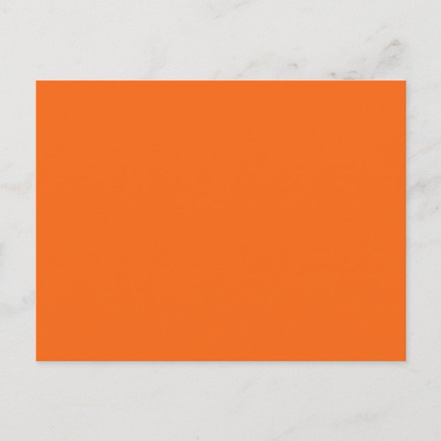 Orange Tiger Solid Colour Postcard (Front)
