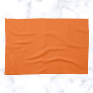 Orange Tiger Solid Colour Tea Towel
