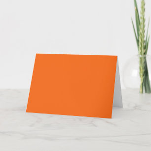 Orange Tiger Solid Colour Thank You Card