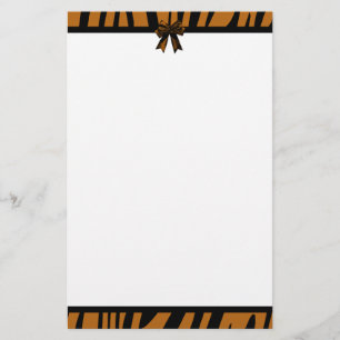 Orange Tiger Stripe Stationary Stationery