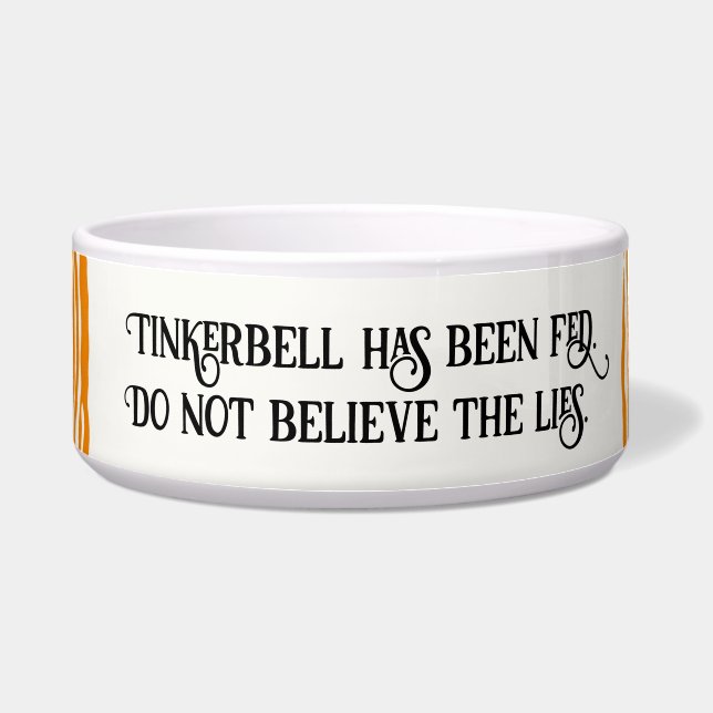 Orange Tiger Striped Cat Has Been Fed (Front)