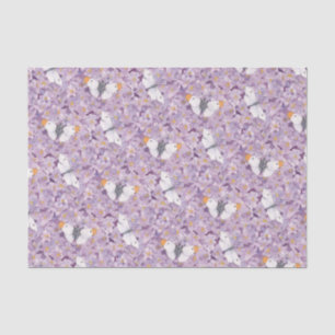 Orange Tip Butterflies on Lavender Flowers Tissue Paper