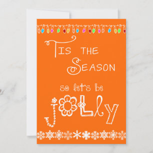 Orange Tis the Season Holiday Party Invitation