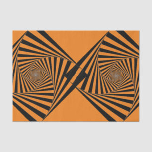 ORANGE Tissue Paper HALLOWEEN PSYCHEDELIC PATTERN
