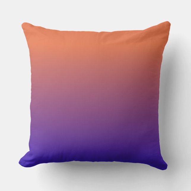 Orange to Blue Gradient Pattern Cushion (Front)