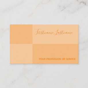 Orange tones rectangular fresh orange calligraphy business card