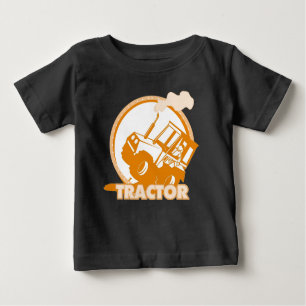 Orange Tractor Farm Machinery Baby T-Shirt
