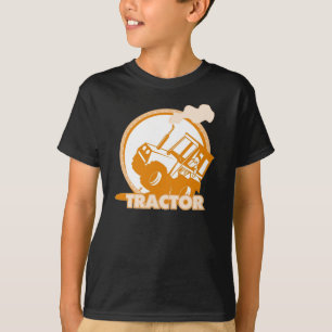 Orange Tractor Farm Machinery T-Shirt
