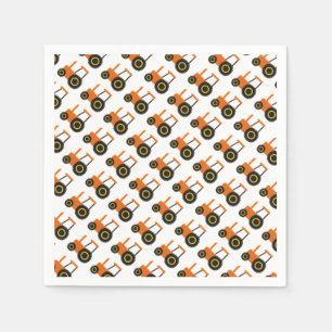 Orange Tractor Napkin