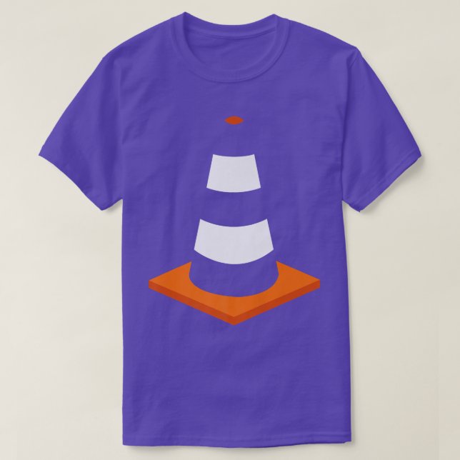 ORANGE TRAFFIC CONE COSTUME HALLOWEEN STREET ROAD  T-Shirt (Design Front)