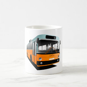 Orange Transit Bus Route 56 City Commuter Coffee Mug