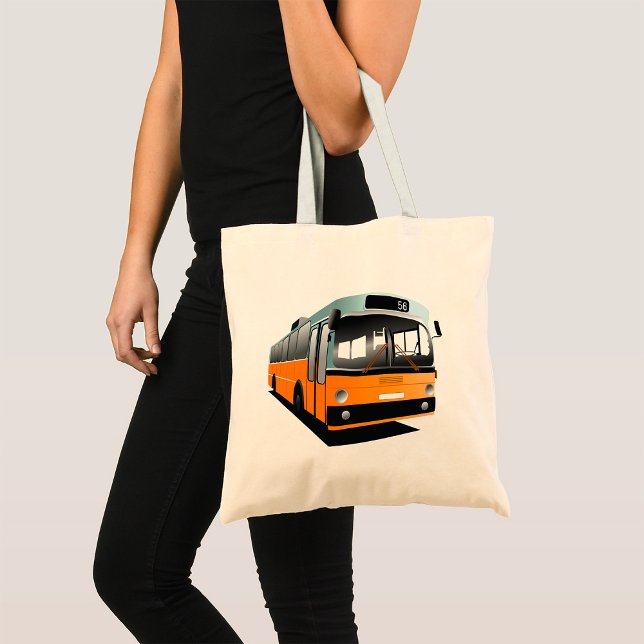 Orange Transit Bus Route 56 City Commuter Tote Bag (Creator Uploaded)