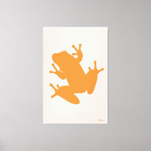 Orange Tree Frog Gallery Wrap Canvas