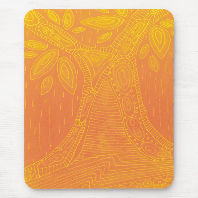Orange tree pattern mouse pad (Front)