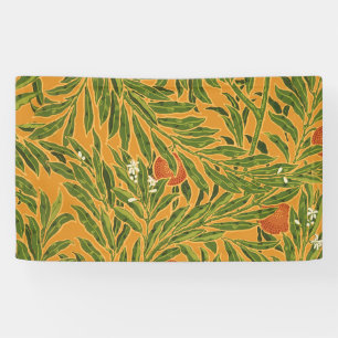 Orange Tree Vintage Wallpaper Pattern Art Nouveau Banner
