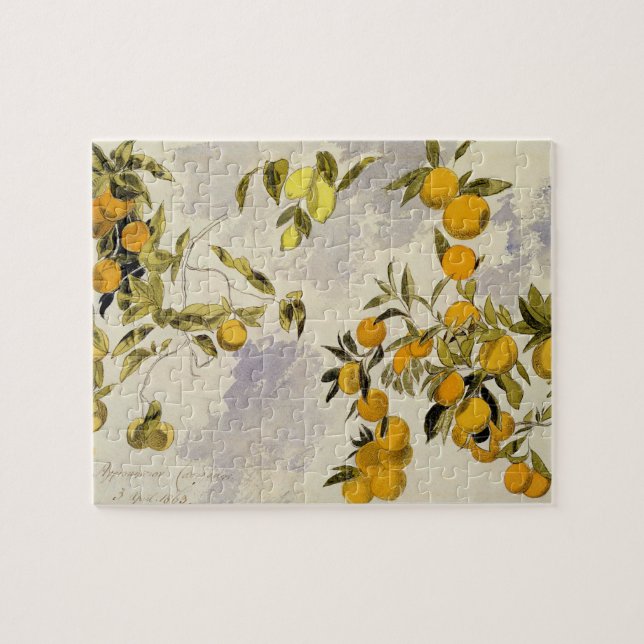 Orange Trees, 1863 (w/c, pen and ink over graphite Jigsaw Puzzle (Horizontal)