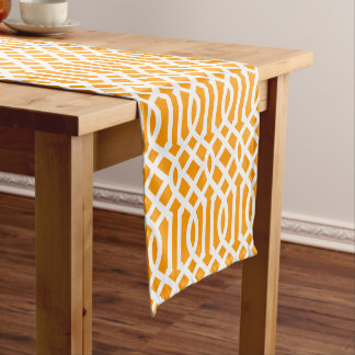 Orange Trellis Short Table Runner