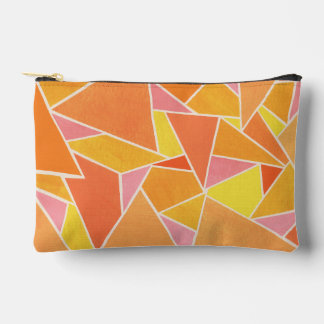 Orange Triangles Accessory Pouch