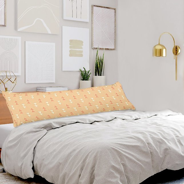 Orange Triangles Pattern Body Pillow (Creator Uploaded)