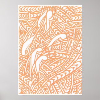 Orange Tribal 2 Poster