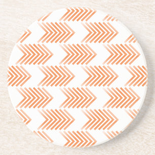 Orange Tribal Arrow Pattern Coaster