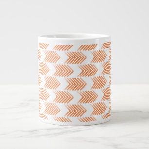 Orange Tribal Arrow Pattern Large Coffee Mug