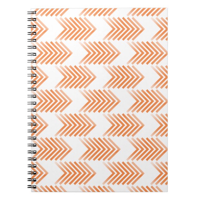 Orange Tribal Arrow Pattern Notebook (Front)