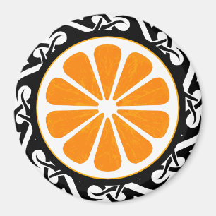 orange. tribal. magnet