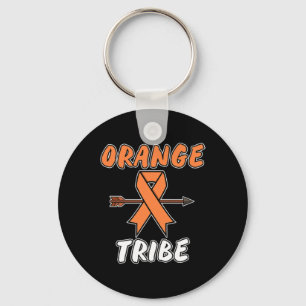 Orange Tribe Leukaemia Awareness Ribbon Support Gr Key Ring